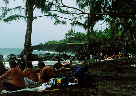 Black Sand Beach, Big Island of Hawaii,  pele, goddess, earth mysteries, dolphin, kilauea